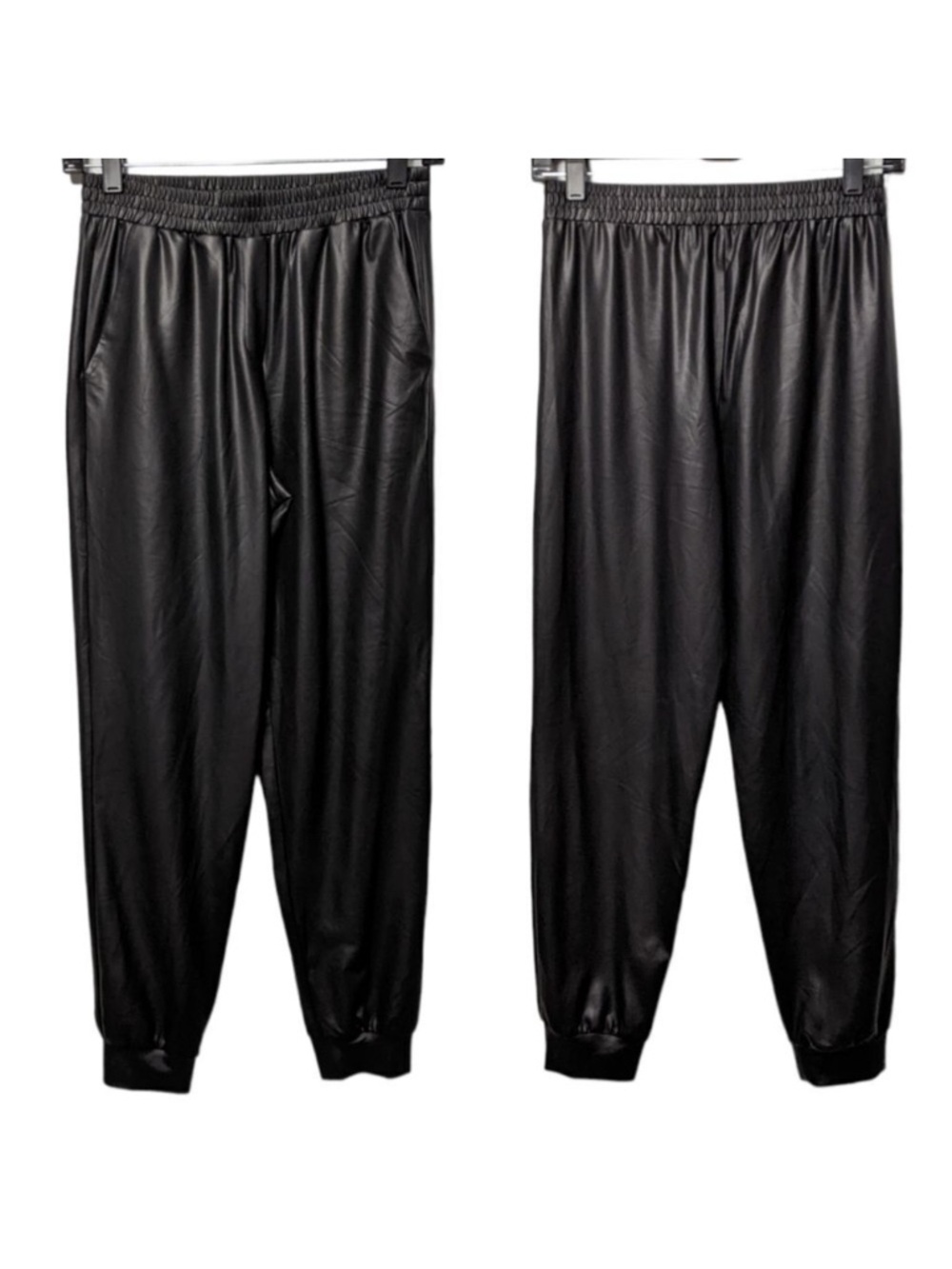 DREW Faux Vegan Leather Jogger Pants XS